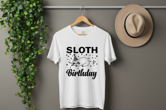 Birthday Sloth T-Shirt: Graphics & T-Shirt Designs