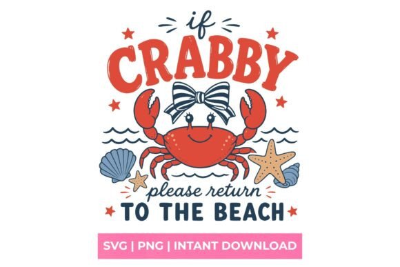 Crabby Beach SVG: Graphics for T-Shirt Designs