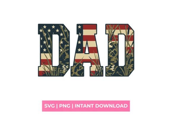 Dad American Flag Hunting SVG: Graphics for T-Shirt Designs