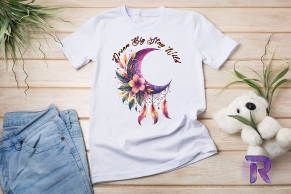 Dream Big Stay Wild Dreamcatcher PNG for T-Shirt Designs & Graphics