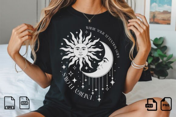 Energy Flows Celestial SVG: Graphics for T-Shirt Designs