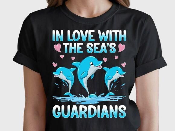 In Love with the Sea’s Guardians Dolphin Graphics for T-Shirt Designs