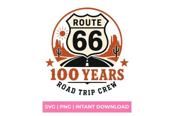 Route 66 Centennial Road Trip Crew SVG: Graphics for T-Shirt Designs