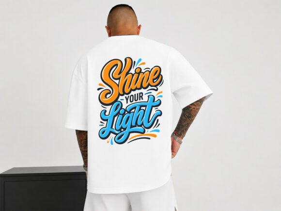Shine Your Light Typography T-Shirt Graphics