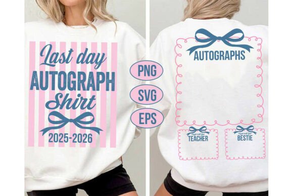 Striped Last Day Autographs: Graphics for T-Shirt Designs
