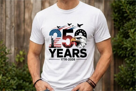 USA 250 Years Semicentennial SVG Graphics for T-Shirt Designs