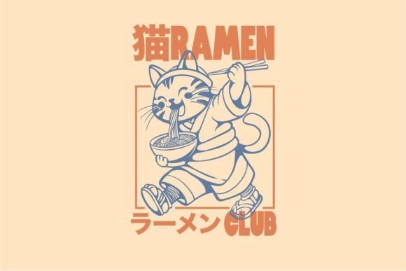 Vintage Ramen Club Graphics & T-Shirt Designs