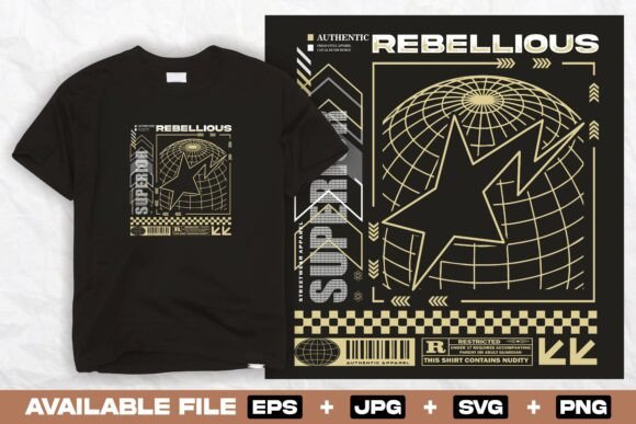 Y2K Urban Futuristic Graphics for T-Shirt Designs